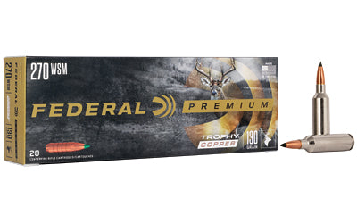 Federal Premier Trophy Copper 130-Grain 270 Winchester Short Magnum Hunting Ammunition