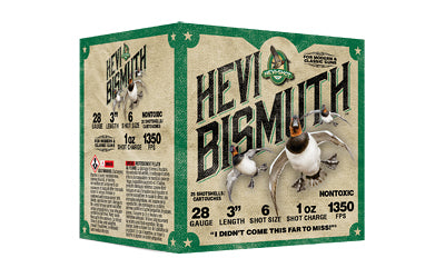 HEVI-Shot HEVI-Bismuth 28 Gauge Shotgun Ammunition * 1 oz #6 * Pack of 25