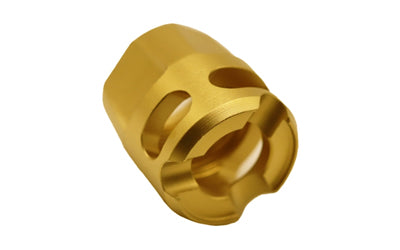 True Precision Y-Micro Comp 9mm Gold - 1/2x28 Threaded Compensator for Enhanced Shooting Performance