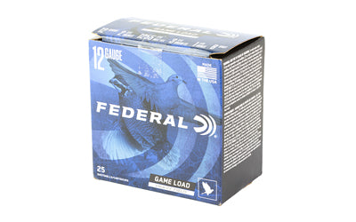 Federal Game Load 12 Gauge 2.75-Inch Shotgun Shells with #8 Shot - 1 1/8 oz, 3 1/4 Dram, Pack of 25