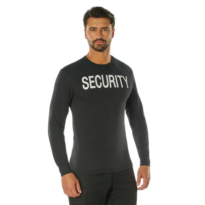 Rothco 2-Sided Security Long Sleeve T-Shirt Black Size S