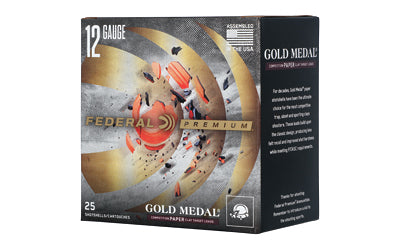 Federal Gold Medal 12 Gauge Paper Shotshells * 1 oz #8 Lead for International FITASC Competition