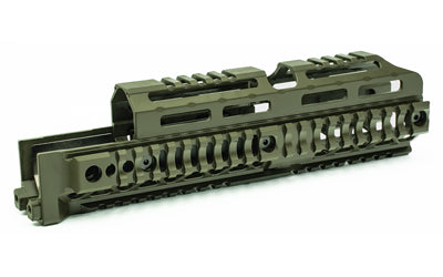 Midwest Industries Alpha Series AK Quad Handguard 10-inch Olive Drab Green - Model MI-AK-ALPHA-QR-10ODG