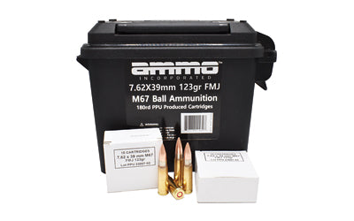 Ammo Inc 7.62x39mm M67 Full Metal Jacket Ammunition * 123 Grain, 180 Rounds per Box