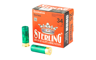 Sterling Exclusive Series 12 Gauge 2.75-Inch Shotgun Ammunition - 1 3/16 Ounce #7 Shot, 25 Rounds Per Box