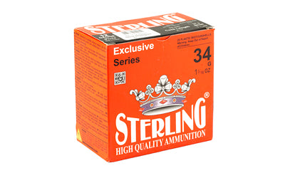 Sterling Exclusive Series 12 Gauge 2.75-Inch Shotgun Ammunition - 1 3/16 Ounce #7 Shot, 25 Rounds Per Box
