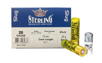 Sterling Big Game Series 20 Gauge Slug Shots * 7/8 oz for Wild Boar Hunting, 10 Rounds per Box