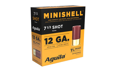 Aguila Ammunition Minishell 12 Gauge #7.5 Shotshell * Compact, Low Recoil, and Quiet Performance