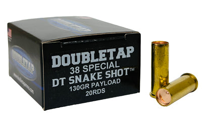 DoubleTap Ammunition SnakeShot 38 Special Shotshell - 130 Grain, 20 Rounds per Box