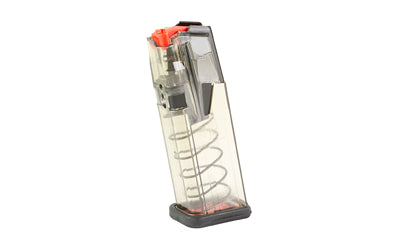 Elite Tactical Systems Group ETS MAG Omega 15-Round 9mm Magazine for Glock 19/26, Clear