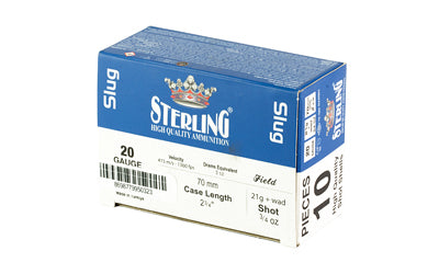 Sterling Big Game Series 20 Gauge Slug Shots * 7/8 oz for Wild Boar Hunting, 10 Rounds per Box