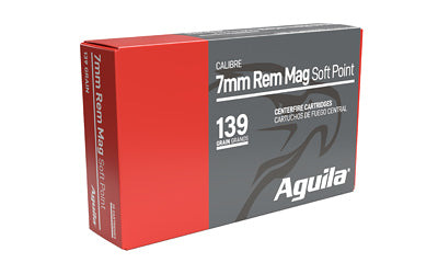 Aguila Ammunition 7mm Remington Magnum Soft Point Ammo * 139 Grain * 20 Rounds Per Box