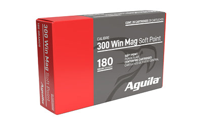 Aguila Ammunition 82044AG 300 Winchester Magnum Soft Point Rifle Cartridges * 180 Grain, Box of 20