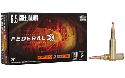 Federal Fusion Tipped 6.5 Creedmoor 140 Grain Polymer Tip Ammunition * Box of 20 Rounds