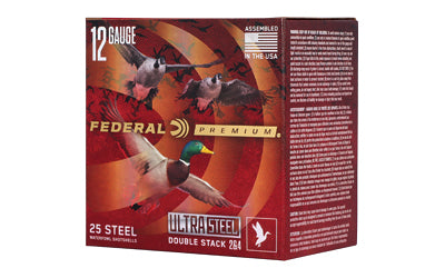 Federal Premium Ultra Steel 12 Gauge Shotgun Shells * 1 1/4 oz Steel Shot, #2 and #4, 25 Rounds per Box