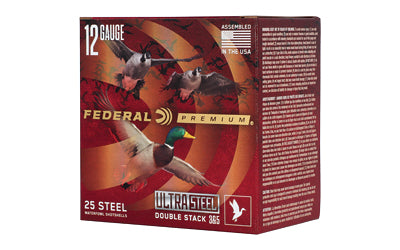 Federal Premium Ultra Steel 12 Gauge Shotshells * 1 1/4 oz #3 and #5 Steel Shot, 25 Rounds per Box