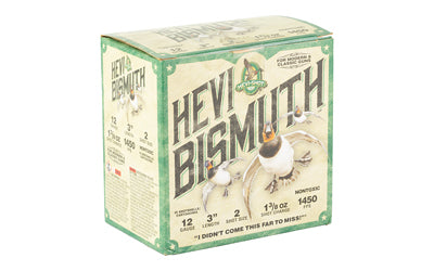 HEVI-Shot HEVI-Bismuth 12 Gauge 3-Inch #2 Waterfowl Shot - 1 3/8 oz, 25 Rounds per Box