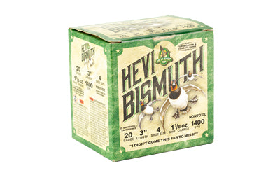 HEVI-Shot HEVI-Bismuth Waterfowl Ammo for 20 Gauge, 1 1/8 oz #4 Shot, 25 Rounds Per Box