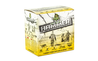 HEVI-Shot HEVI Hammer 12 Gauge 3 Steel and Bismuth Waterfowl Shot, 1 1/4 oz, 25 Rounds per Box