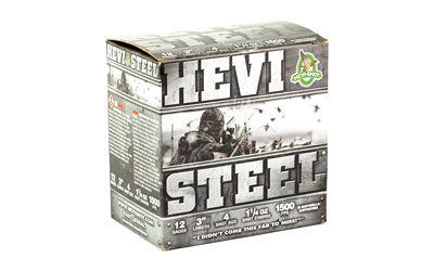 HEVI-Shot HEVI-Steel 12 Gauge 3-Inch #4 Shotshells * High-Velocity Steel for Waterfowl Hunting