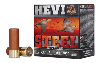HEVI-Shot Hevi-Steel Upland 12 Gauge 2.75 Inch #7 Steel Shot Ammo (25 Rounds per Box, 250 per Case)
