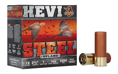 HEVI-Shot Hevi-Steel Upland 12 Gauge 2.75 Inch #7 Steel Shot Ammo (25 Rounds per Box, 250 per Case)