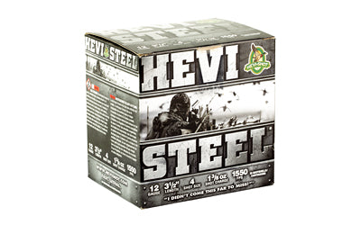 HEVI-Shot HEVI-Steel 12 Gauge 3.5-inch #4 Shotshells * 1 3/8 oz, 25 Rounds