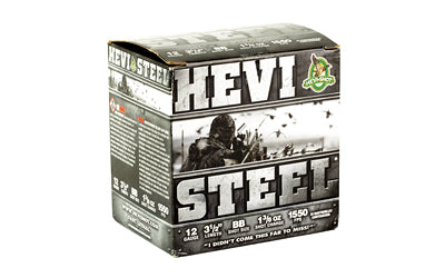 HEVI-Shot HEVI-Steel 12 Gauge 3.5-Inch BB Shotshells * 1 3/8 Ounce, Max Dram, 25 Rounds per Box