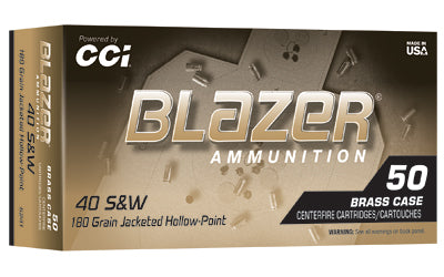 Blazer Ammunition Brass Hollow Point 40 S&W 180-Grain - Pack of 50 Rounds