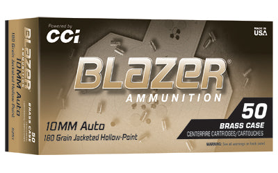 Blazer Ammunition 10mm 180-Grain Brass Hollow Point - Reliable Practice and Defense Rounds