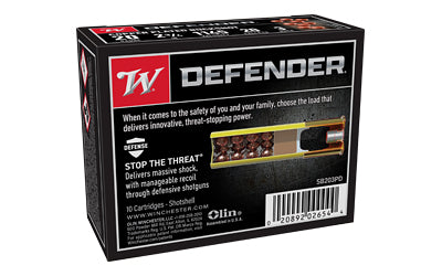 Winchester Ammunition Defender 20 Gauge 2-3/4 Inch Buckshot * 3 Buckshot Pellets, 10 Rounds per Box