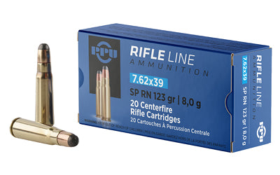 Prvi Partizan PPU 7.62x39 Pointed Soft Point Ammunition, 123 Grain * Reliable Rifle Ammo for Law Enforcement and Enthusiasts