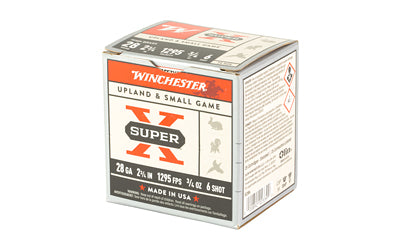 Winchester Ammunition Super-X 28 Gauge 2.75-Inch #6 Lead Shotshells * 3/4 oz, 25 Rounds per Box