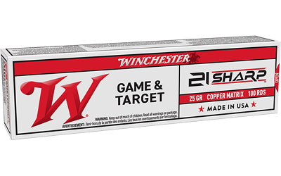 Winchester Ammunition S21SLF 21 Sharp Game & Target 25-Grain Copper Ammunition, 100 Rounds Per Box