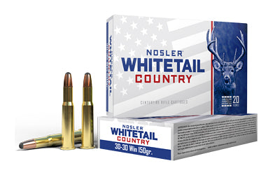 Nosler Whitetail Country 30-30 Winchester 150 Grain Solid Base Rifle Ammunition (20 Rounds)