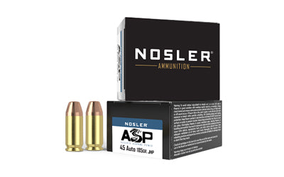 Nosler Assured Stopping Power 45 ACP Hollow Point Ammunition * 185 Grain, 20 Rounds