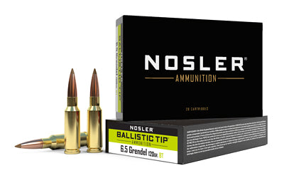 Nosler 6.5 Grendel Ballistic Tip Ammunition - 120 Grain, Box of 20