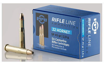 Prvi Partizan PPU 22 Hornet 45 Grain Soft Point Rifle Ammunition * Standard Rifle Model, 50 Rounds per Box