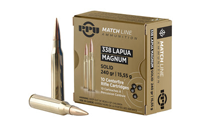 Prvi Partizan PPU 338 Lapua Magnum Match 240-Grain Full Metal Jacket Ammunition * Precision Shooting for Long Range