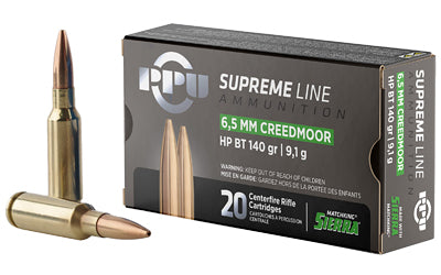 Prvi Partizan PPU Supreme Line 6.5 Creedmoor 140-Grain Boat Tail Hollow Point Ammunition * 20 Rounds per Box