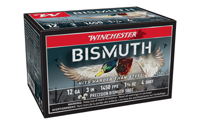 Winchester Ammunition Bismuth Shotshell 12 Gauge #4, 1 3/8 oz * Superior Non-Toxic Hunting and Shooting Performance