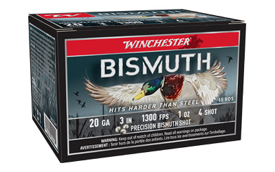 Winchester Ammunition Bismuth Shotshell 20 Gauge 3 inch - 1 oz #4 Shot, 15 Rounds per Box