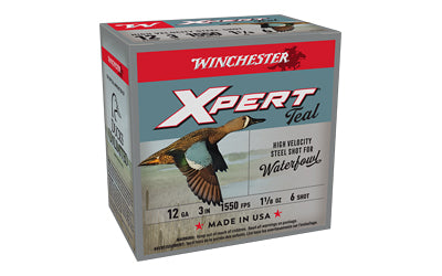 Winchester Ammunition XPERT Steel 12 Gauge High Velocity Shotshells, 1 1/8 oz #6 Steel Shot - 25/250