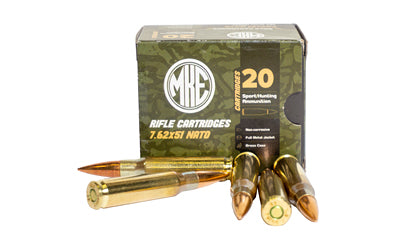 Century Arms MKE 7.62 NATO 147 Grain Full Metal Jacket Ammunition, 20 Rounds per Box