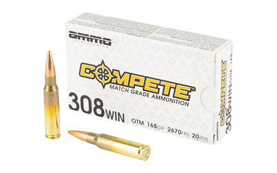 AMMOIN Ammo Inc 308 Win 168-Grain OTM Personal Defense Rounds - 20 Rounds of 200