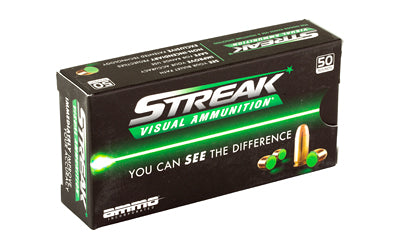 STREAK Ammunition 9mm 124 Grain Total Metal Coating - Streak Target Model, Green Tip