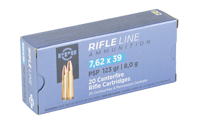 Prvi Partizan PPU 7.62x39 Pointed Soft Point Ammunition, 123 Grain * Reliable Rifle Ammo for Law Enforcement and Enthusiasts
