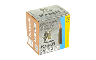 Century Arms Kaiser 7.62x39 123 Grain Full Metal Jacket Ammunition (20 Rounds Per Box, 1000 Per Case)