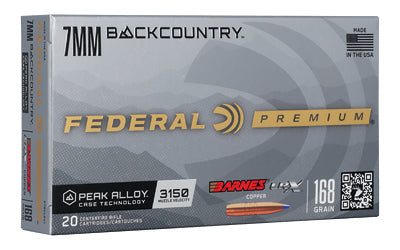 Federal Gold Medal 7mm Backcountry Ammunition - 168 Grain Copper