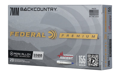 Federal Premium Classic 7mm Backcountry Terminal Ascent 155 Grain Rifle Ammunition (20 Rounds per Box)